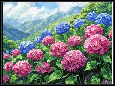Картина Гортензии №210