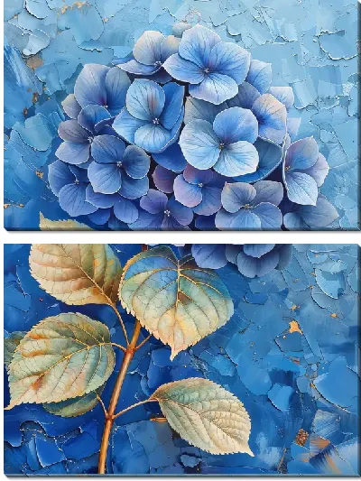 Модульная картина Гортензии №212