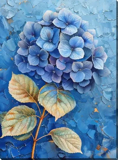 Картина маслом Гортензии №212