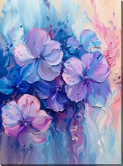 Картина маслом Гортензии №217