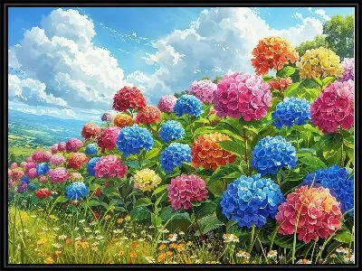 Картина Гортензии №222