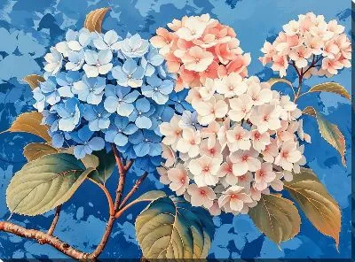 Картина маслом Гортензии №225