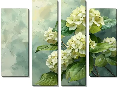 Модульная картина Гортензии №230