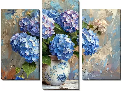 Модульная картина Гортензии №233
