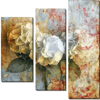 Модульная картина Гортензии №237