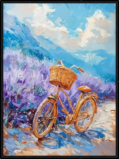 Картина Лаванда и велосипед №307