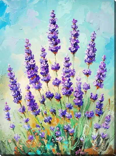 Картина маслом Лаванда №308