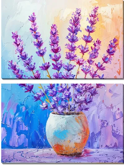 Модульная картина Лаванда №314