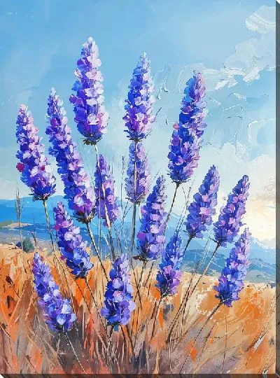 Картина маслом Лаванда №316
