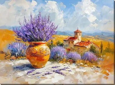 Картина маслом Лаванда №317