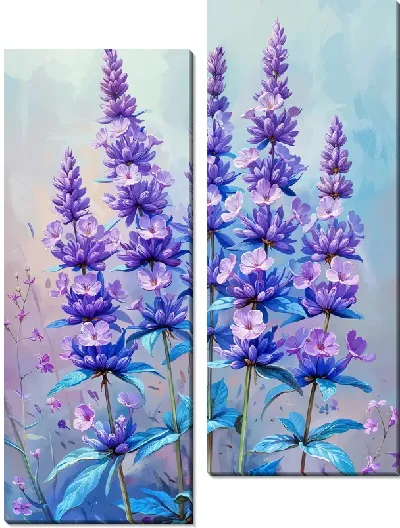 Модульная картина Лаванда №319