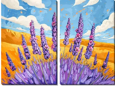 Модульная картина Лаванда №325