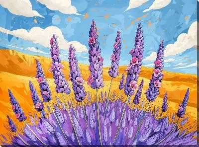Картина маслом Лаванда №325