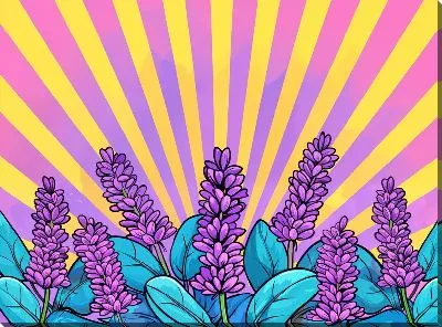 Картина маслом Лаванда №333