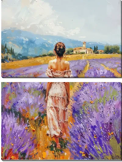 Модульная картина Лаванда №334