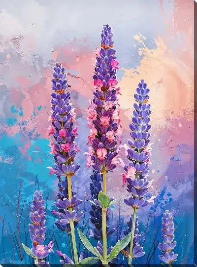 Картина маслом Лаванда №338