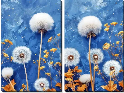 Модульная картина Одуванчики №300