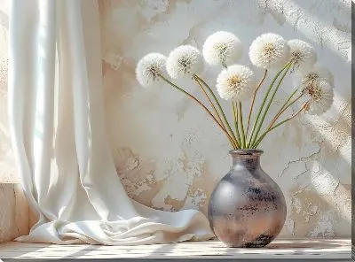 Картина маслом Одуванчики №303