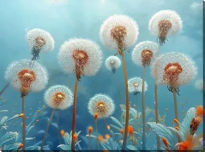 Картина маслом Одуванчики №306