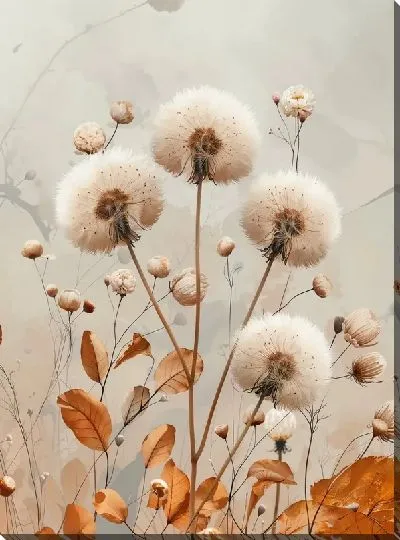 Картина маслом Одуванчики №313