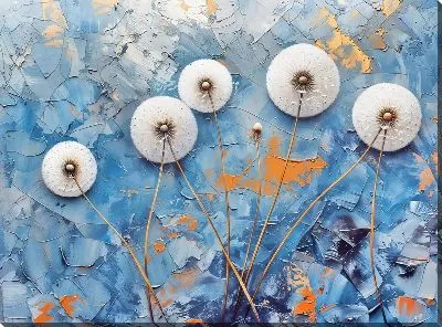 Картина маслом Одуванчики №318