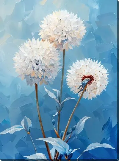 Картина маслом Одуванчики №319