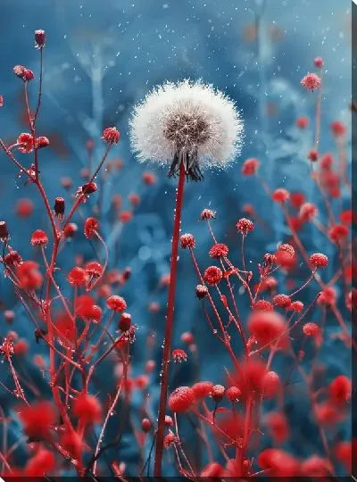 Картина маслом Одуванчики №321