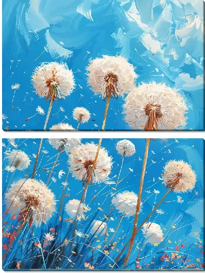 Модульная картина Одуванчики №323