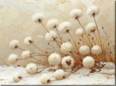 Картина маслом Одуванчики №325