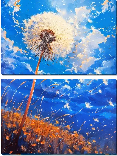 Модульная картина Одуванчики №327