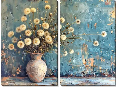 Модульная картина Одуванчики №329