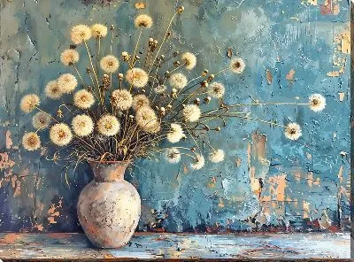 Картина маслом Одуванчики №329