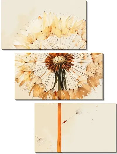 Модульная картина Одуванчики №332