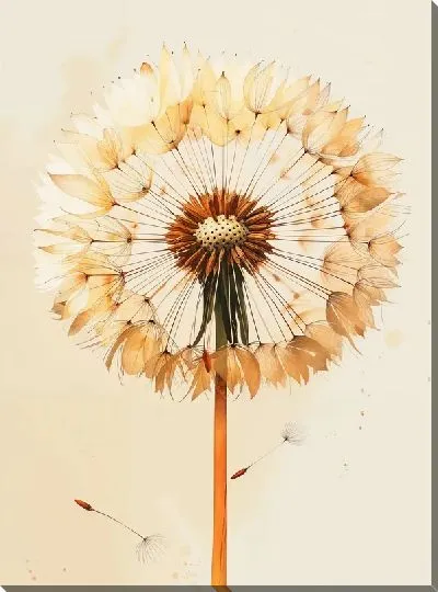 Картина маслом Одуванчики №332