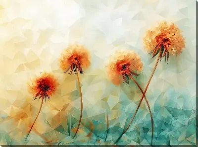 Картина маслом Одуванчики №335