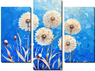 Модульная картина Одуванчики №338