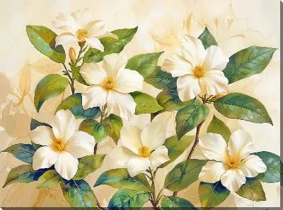 Картина маслом Магнолия №151