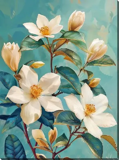 Картина маслом Магнолия №152