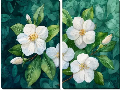 Модульная картина Магнолия №154