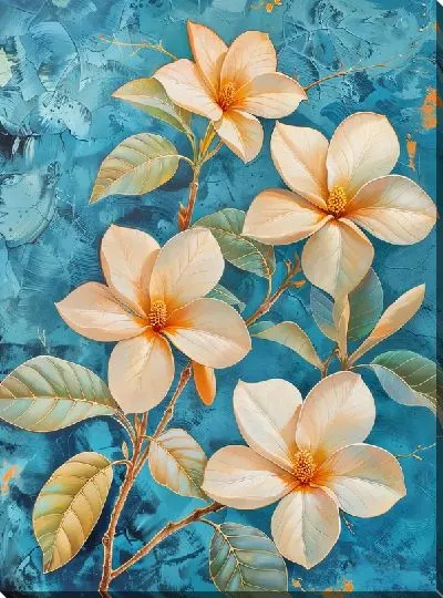Картина маслом Магнолия №155