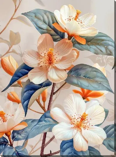 Картина маслом Магнолия №162