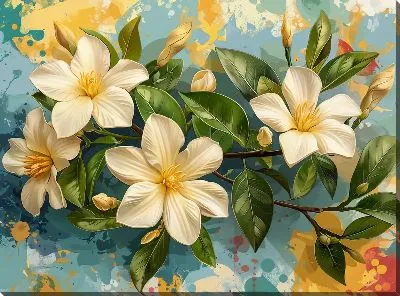 Картина маслом Магнолия №163