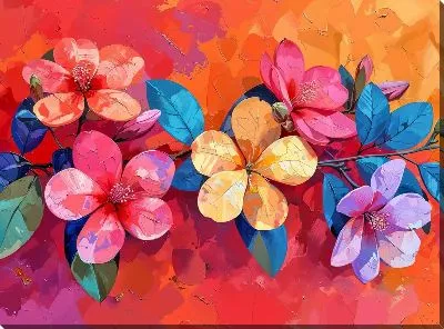 Картина маслом Магнолия №164