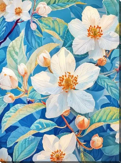 Картина маслом Магнолия №165