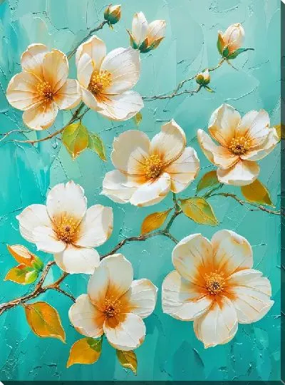 Картина маслом Магнолия №166