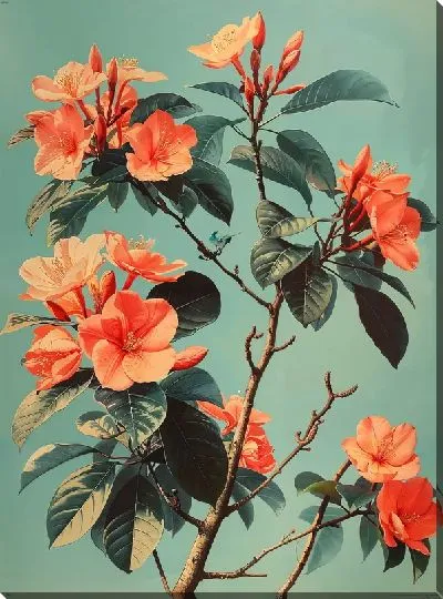 Картина маслом Магнолия №167