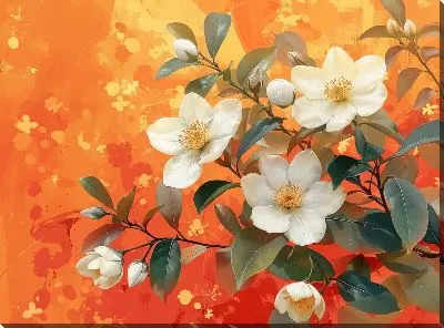 Картина маслом Магнолия №168