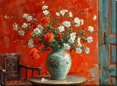 Картина маслом Магнолия №173