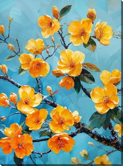 Картина маслом Магнолия №178