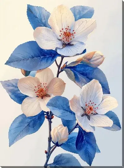 Картина маслом Магнолия №179